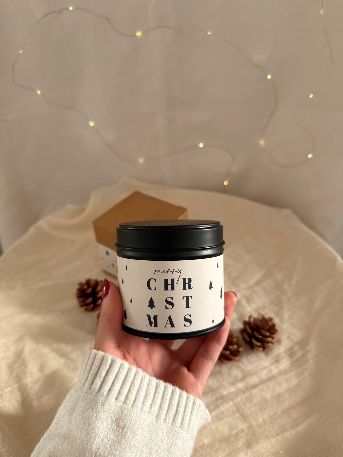 Kerzendose "Merry Tanne"