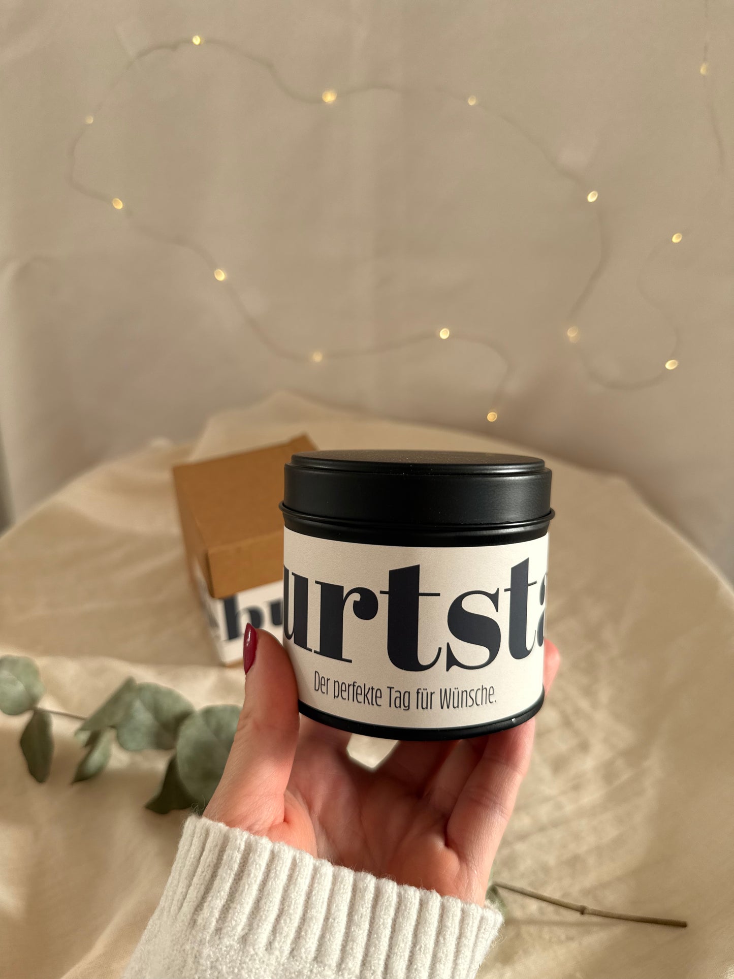 Kerzendose "Geburtstag"