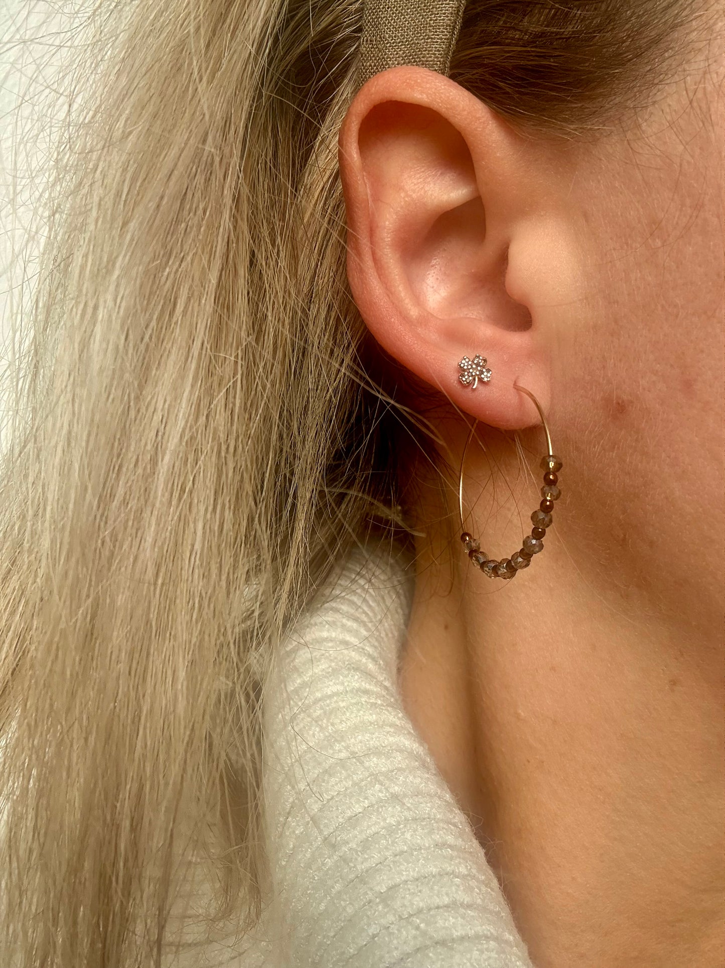 Creolen "Hämatit" Braun