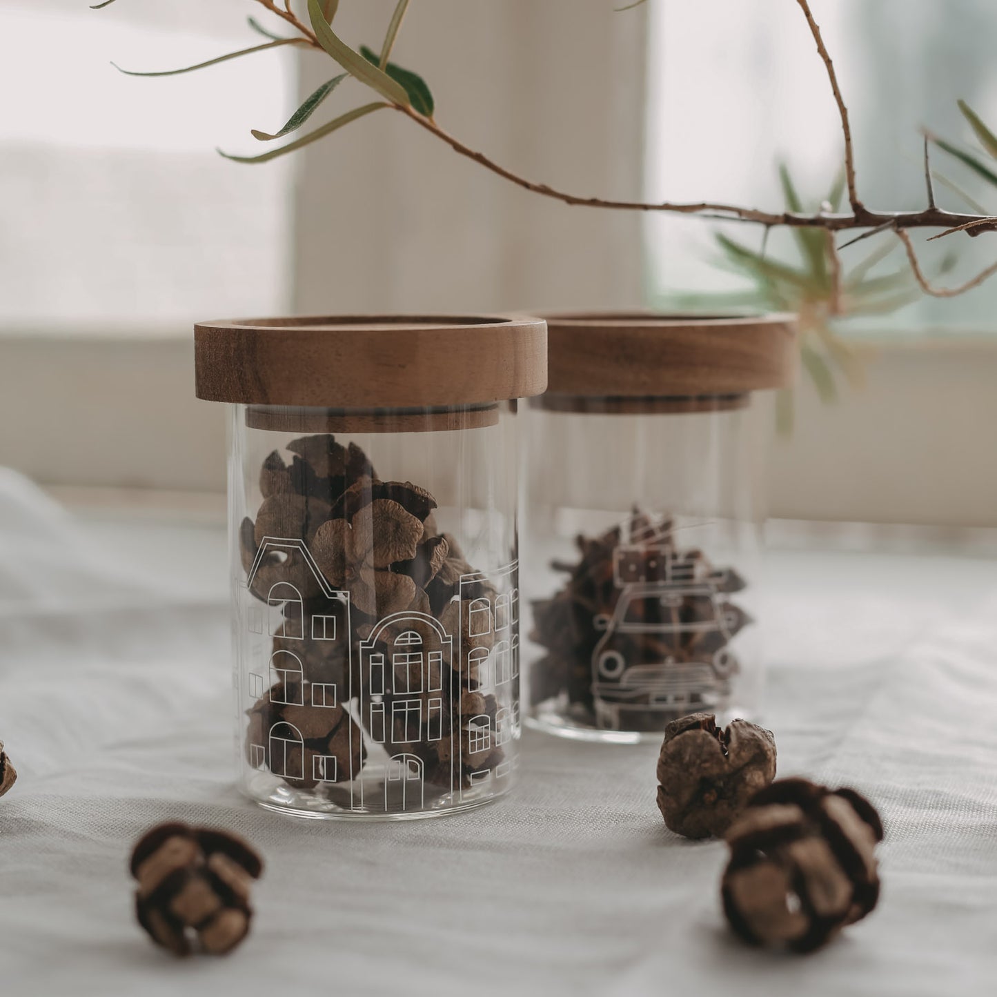 Mini Vorratsglas Häuser