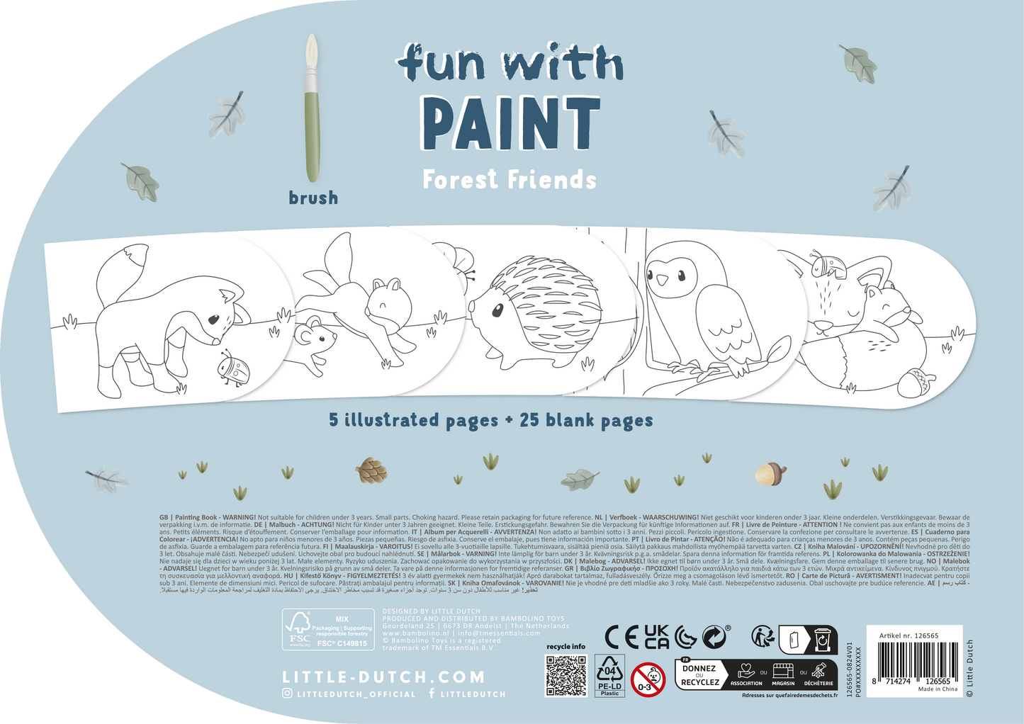 Malbuch mit Farbkasten Forest Friends