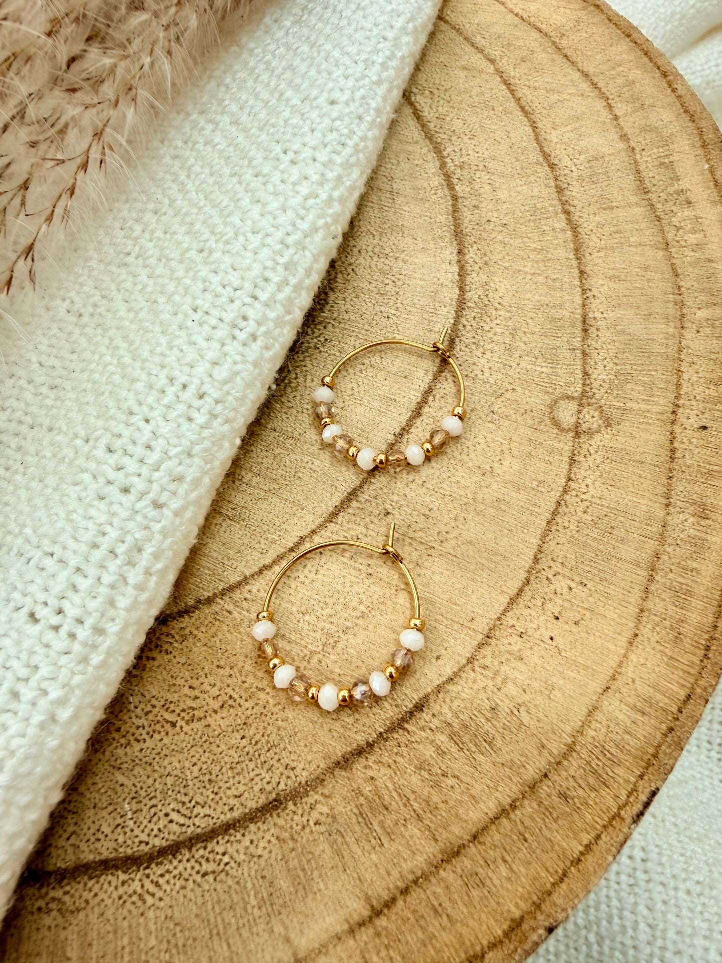 Creolen 18k vergoldet „24k" Mini