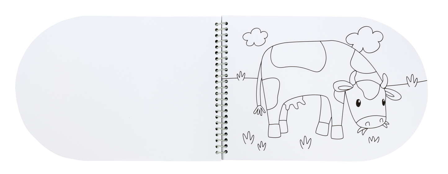 Malbuch mit Farbkasten Little Farm