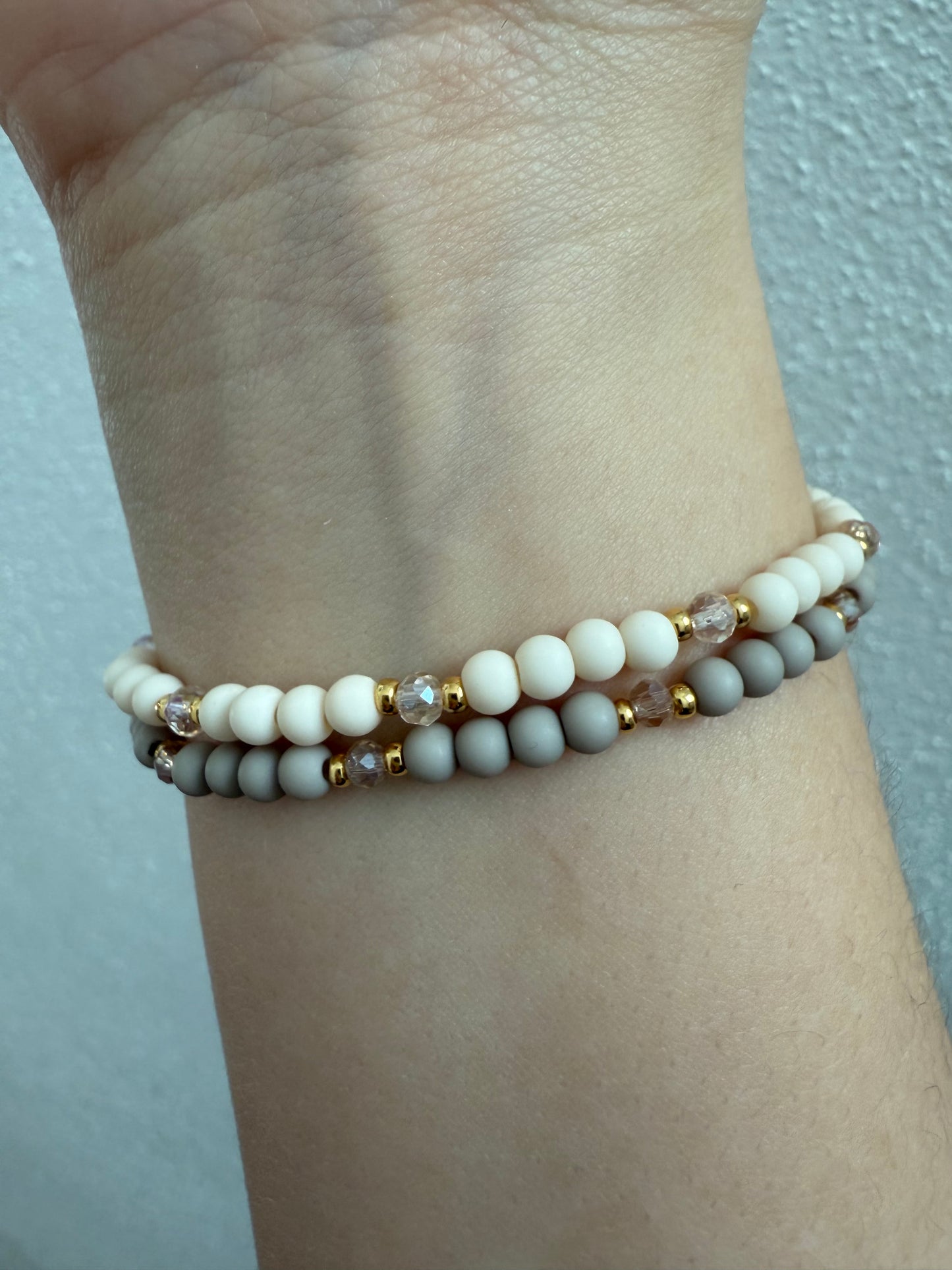 Perlenarmband "Grey"