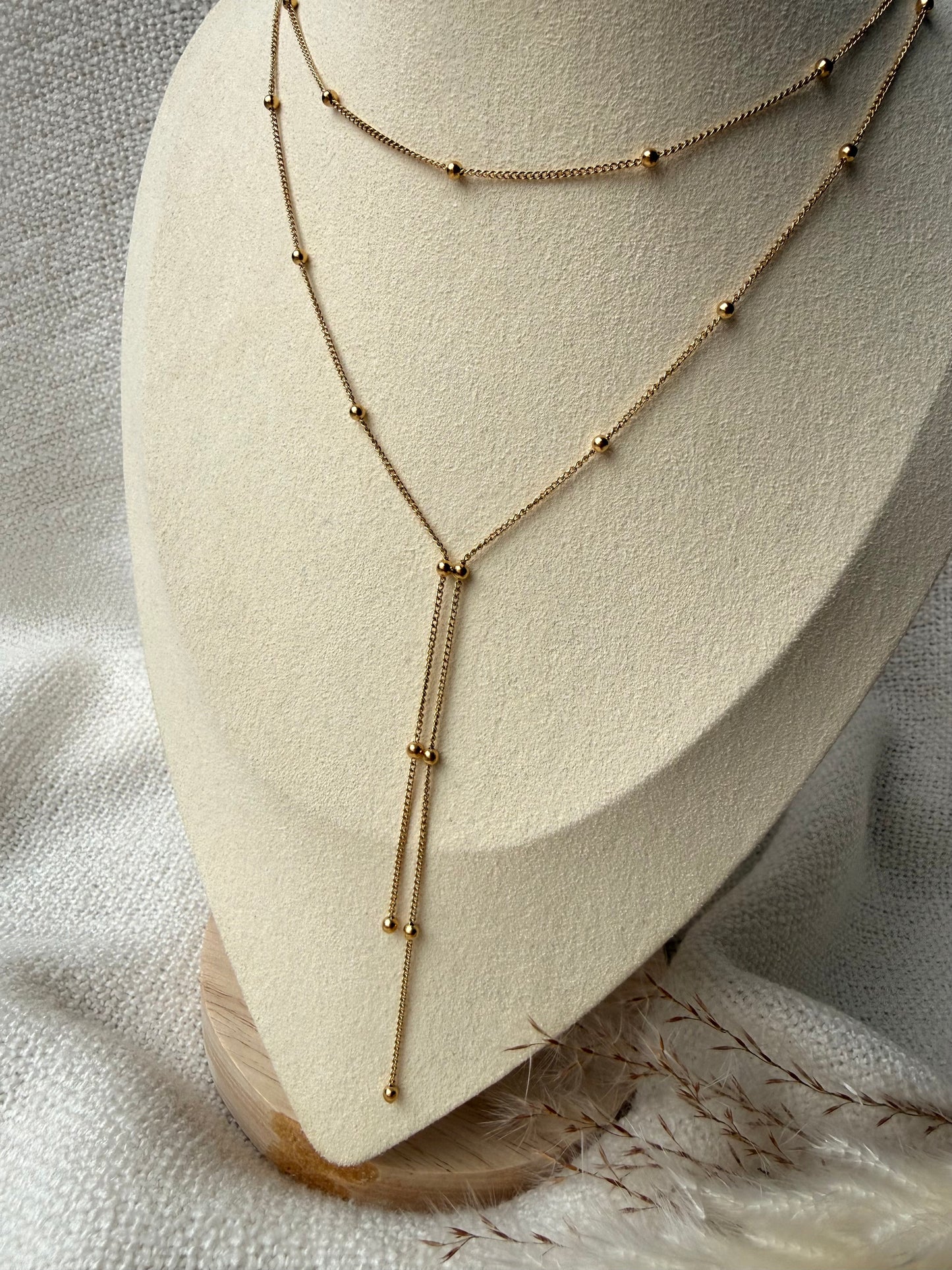 Doppelte Halskette "Beads"