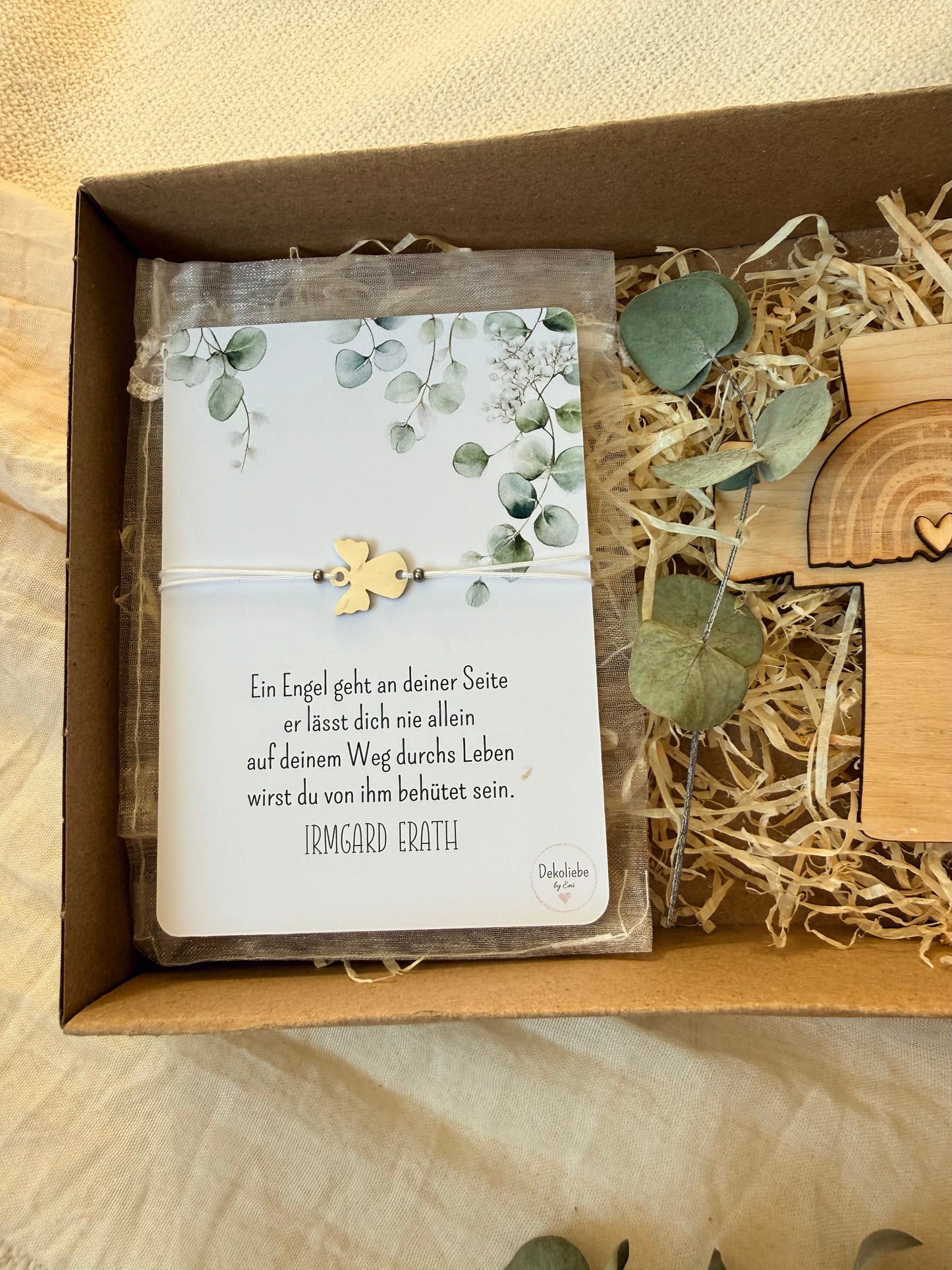 Geschenkbox ARMBAND SILBER „Engel“ für Kommunion/ Firmung