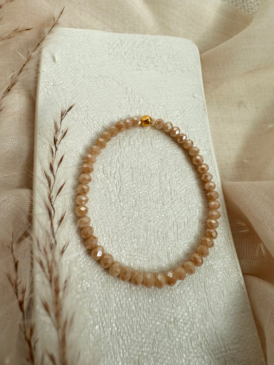 Perlenarmband "Beige"