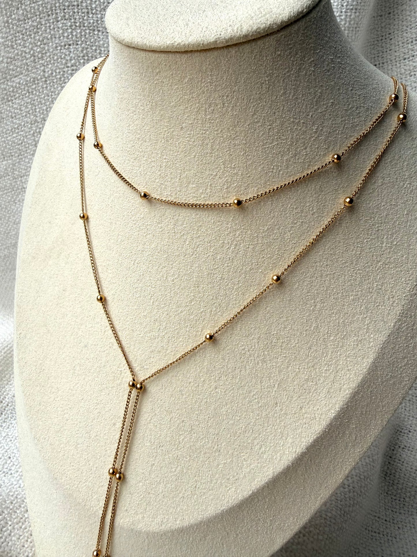 Doppelte Halskette "Beads"