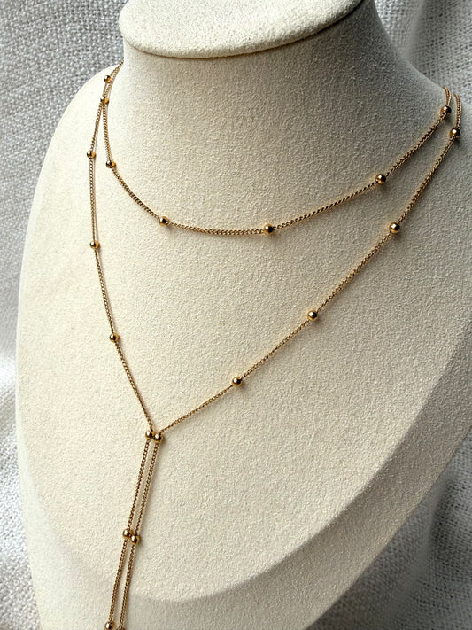 Doppelte Halskette "Beads"