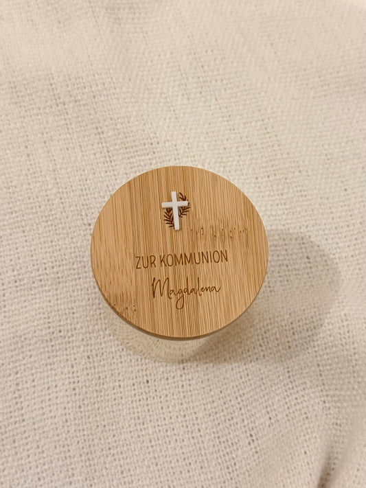 Personalisiertes Glas zur Erstkommunion/Firmung