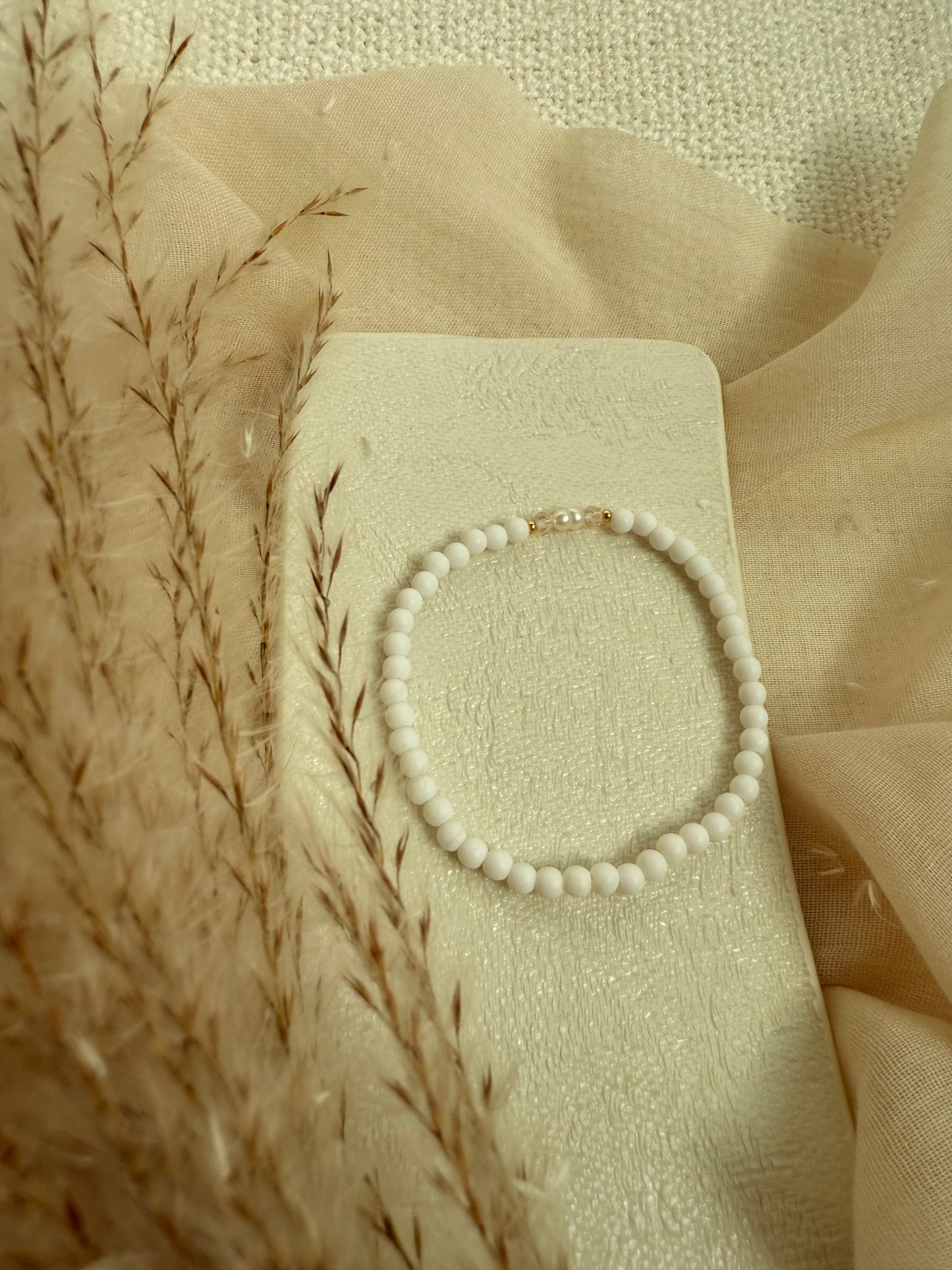 Perlenarmband "Perle" in Weiß