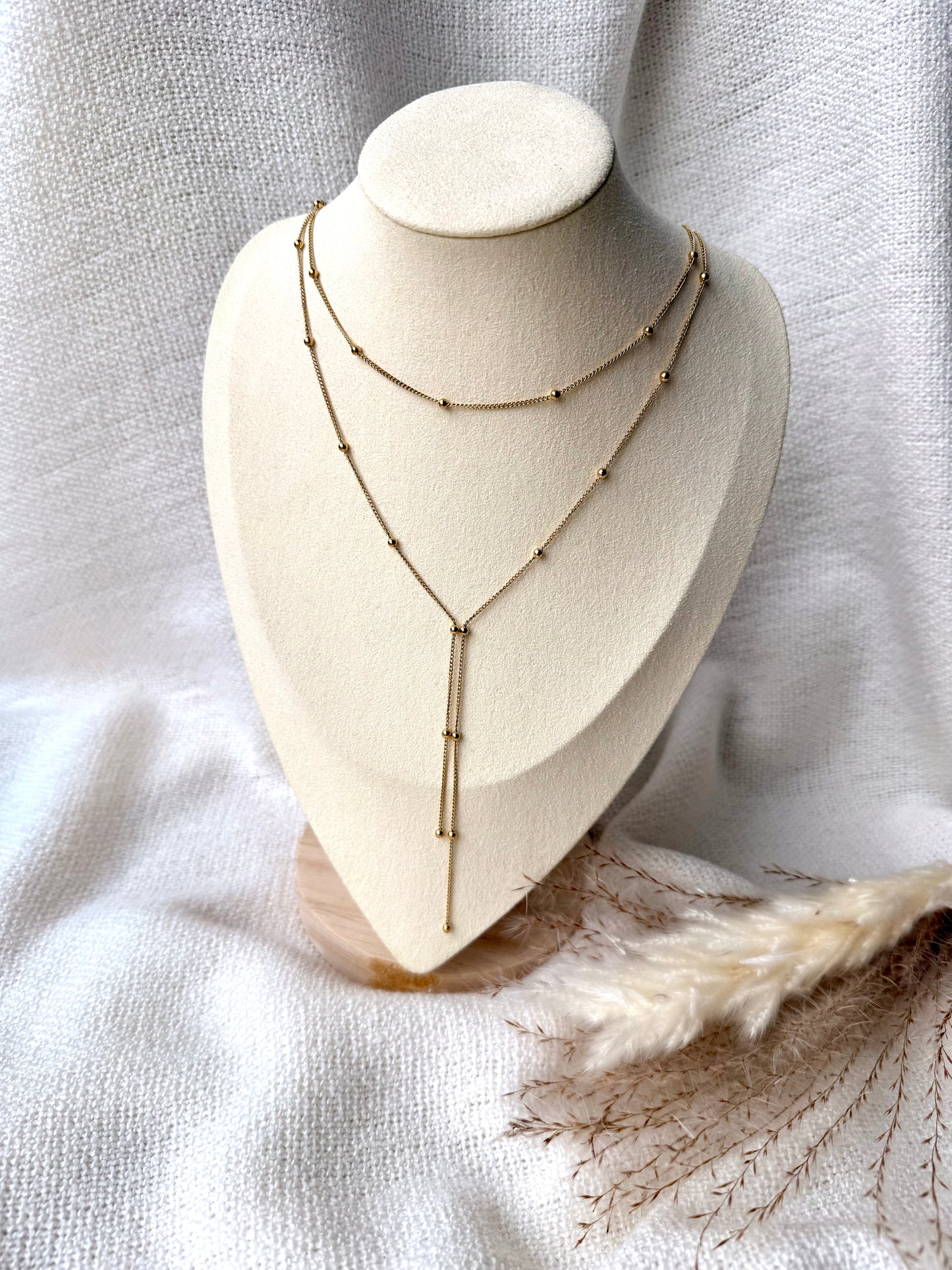 Doppelte Halskette "Beads"