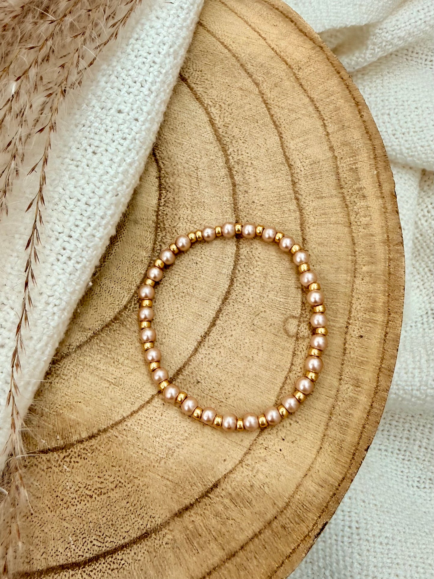 Perlenarmband "Gold/BEIGE"