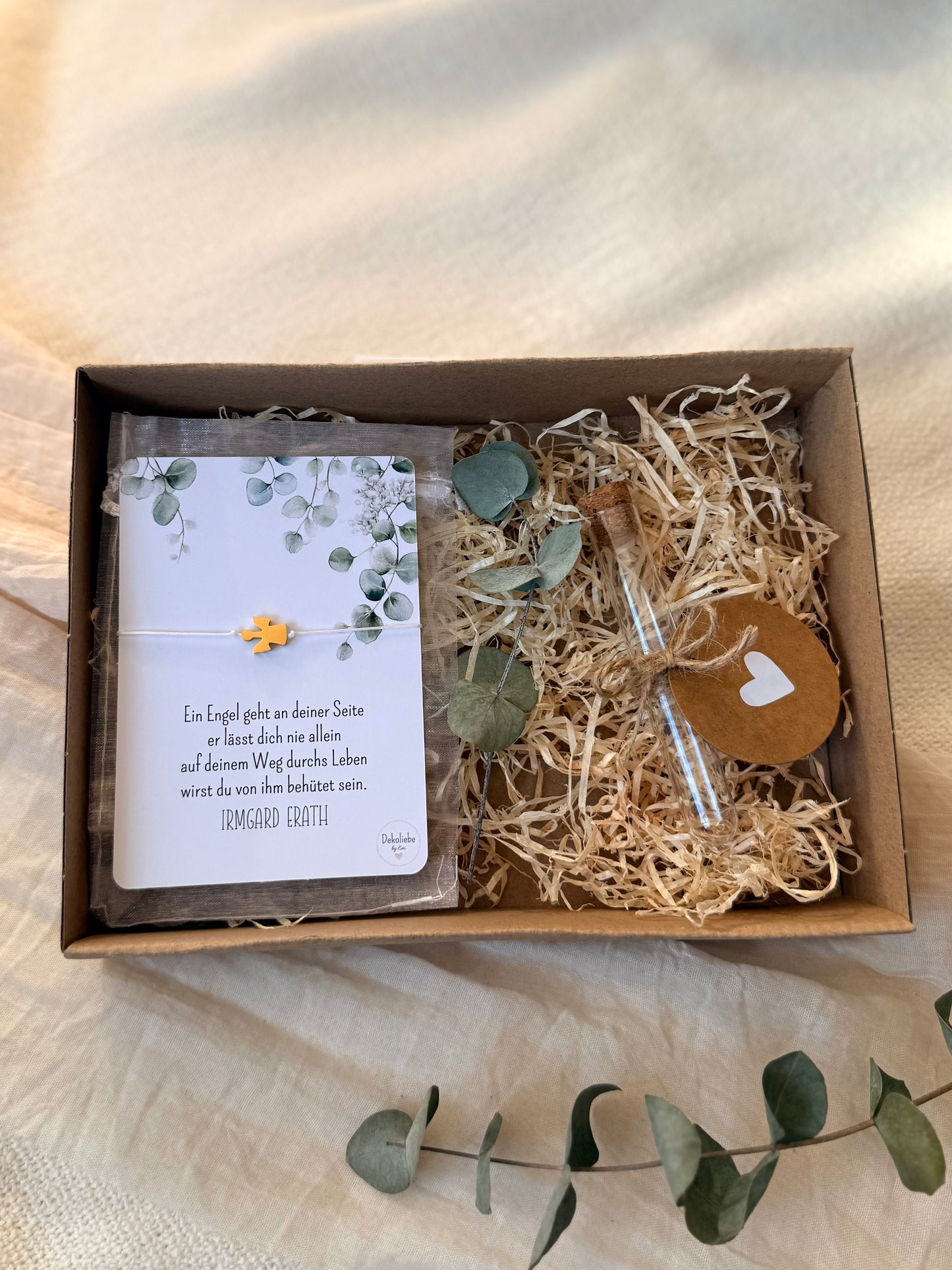 Geschenkbox ARMBAND GOLD „Engel“ für Kommunion/ Firmung