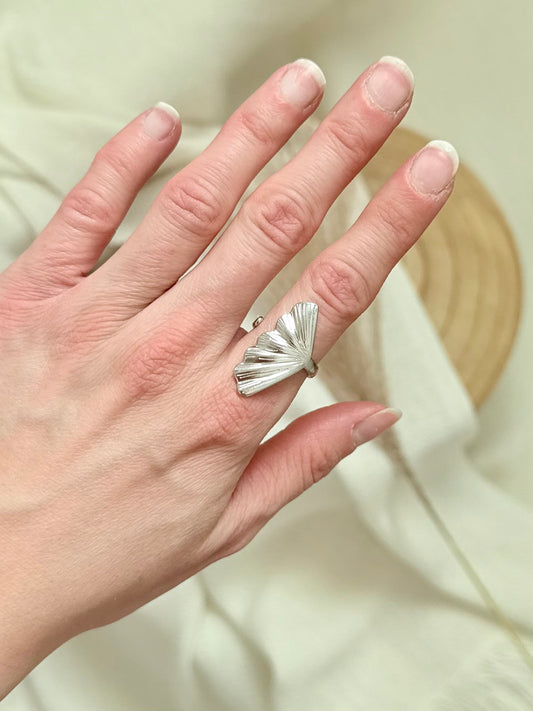 Ring "LEAF" in Silber