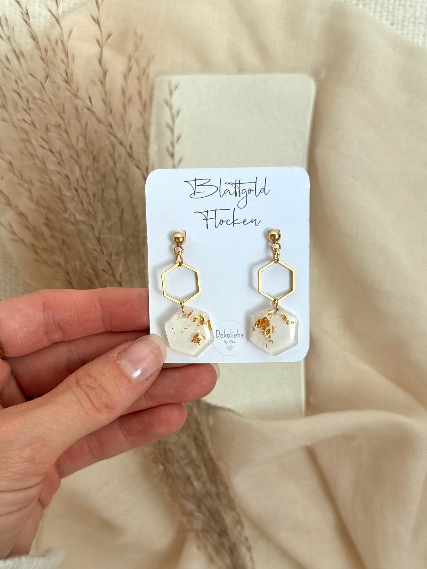 Ohrring "Blattgold"