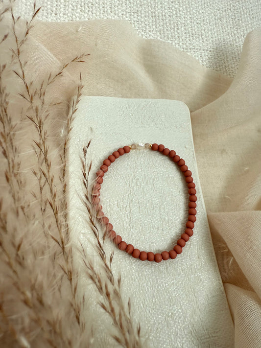 Perlenarmband "Perle" in Altrosa