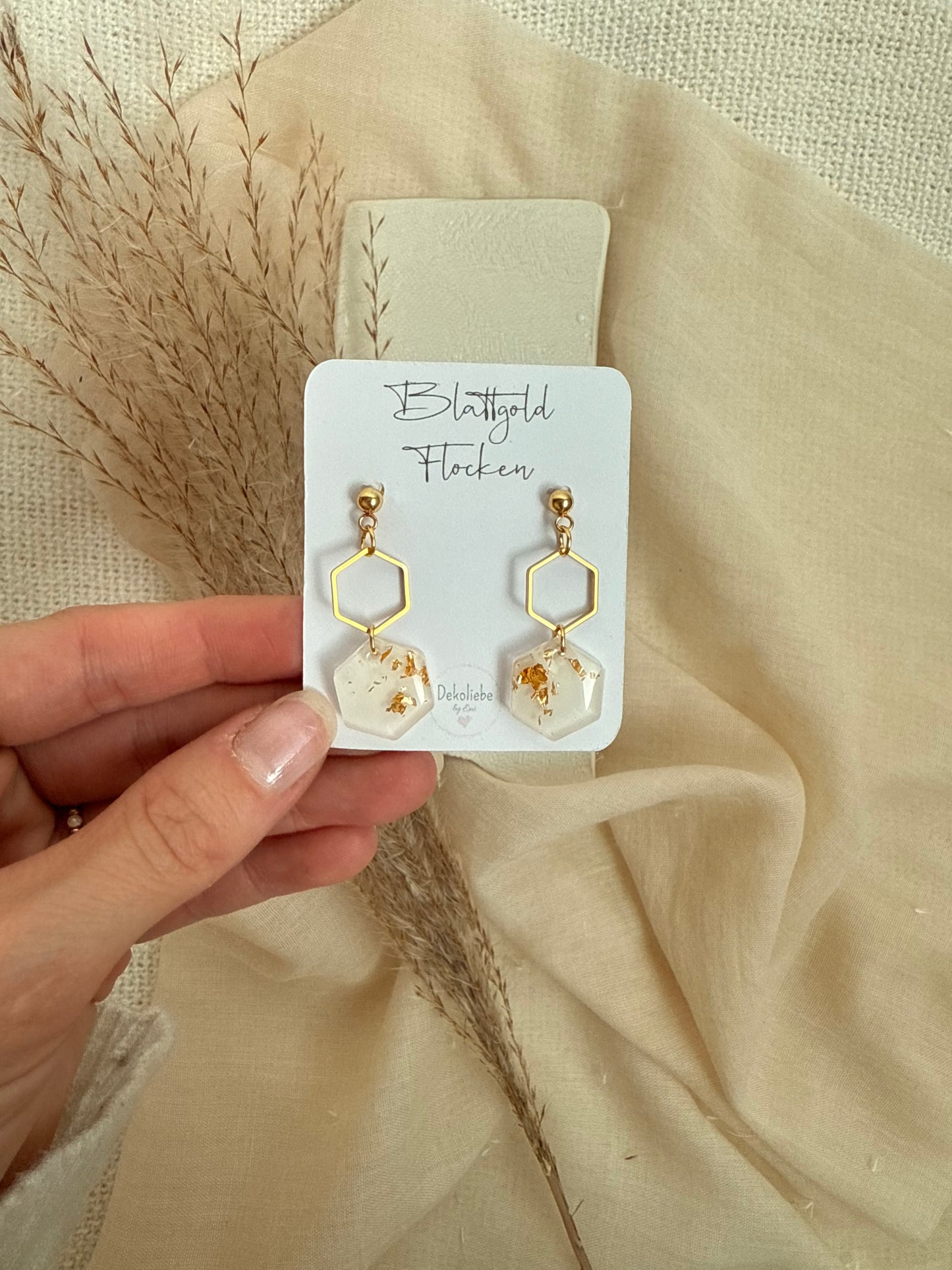 Ohrring "Blattgold"