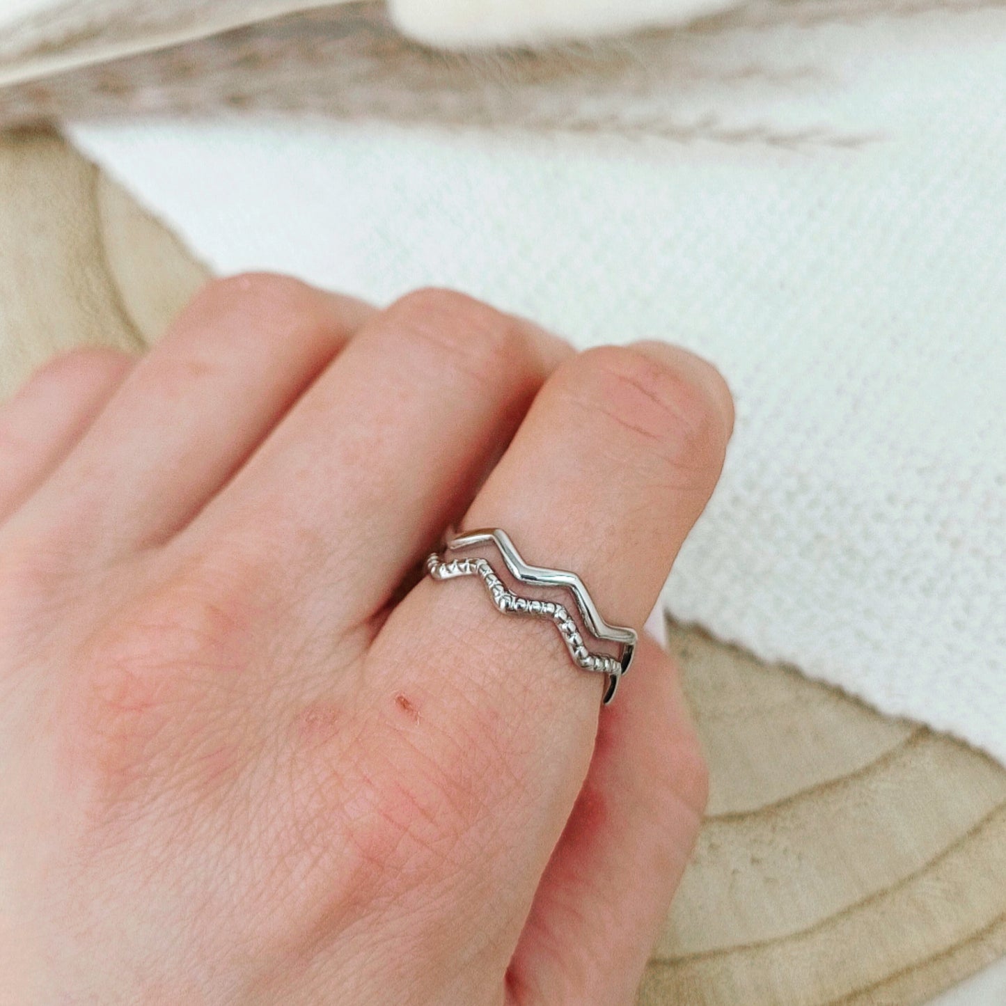 Ring "WAVES" in Silber