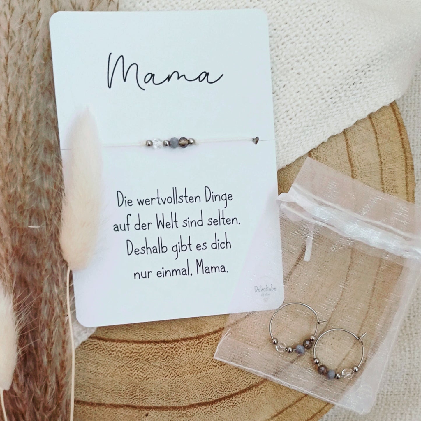 Schmuckset "Mama" GRAU