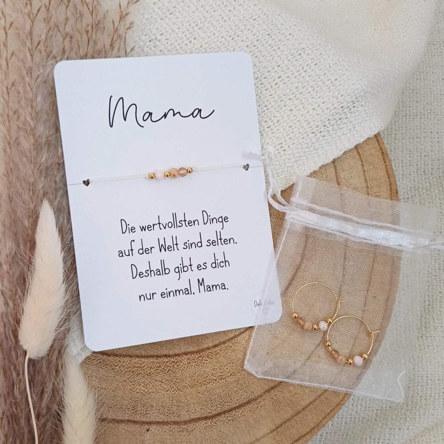 Schmuckset "Mama" BEIGE