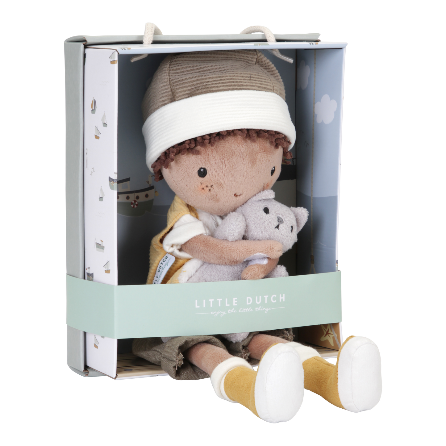 Kuschel Puppe "Jake" mit Kätzchen 35cm