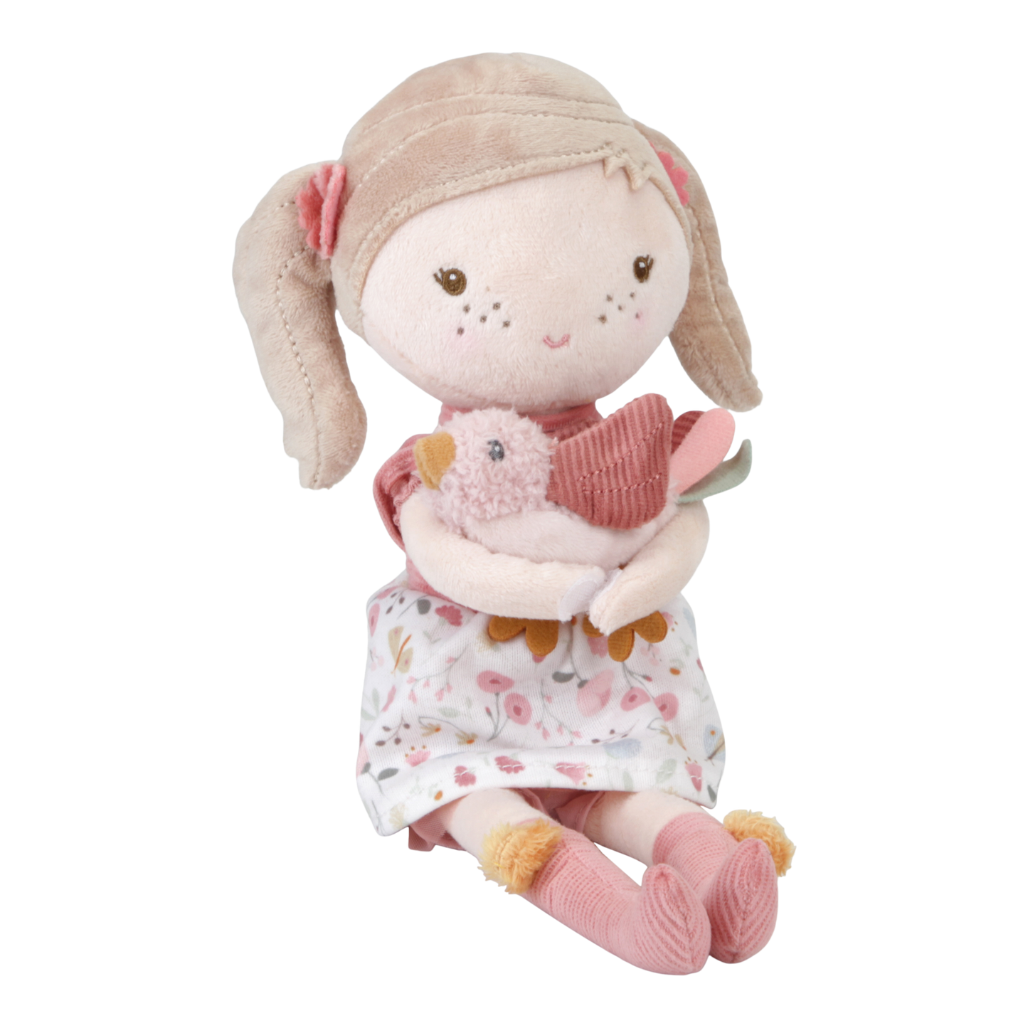 Kuschel Puppe "Anna" mit Vögelchen 35cm
