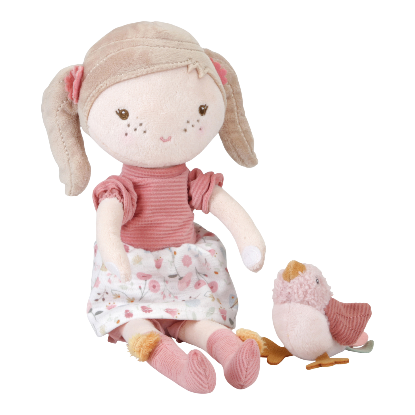 Kuschel Puppe "Anna" mit Vögelchen 35cm
