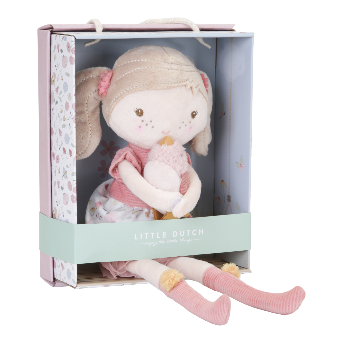 Kuschel Puppe "Anna" mit Vögelchen 35cm
