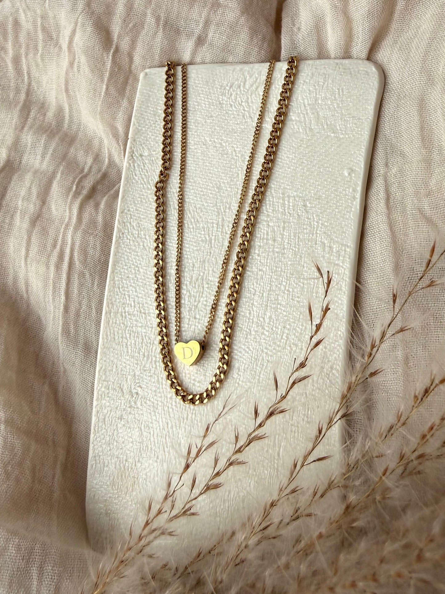 Doppelte Halskette „Herz“