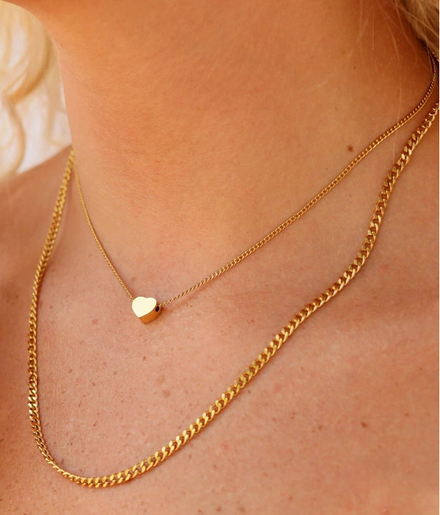 Doppelte Halskette „Herz“