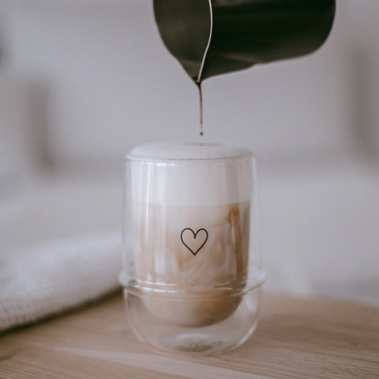 Doppelwandiges Glas Herz 300ml
