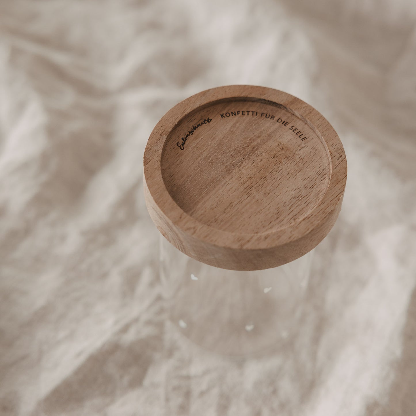 Mini Vorratsglas Herzen weiß