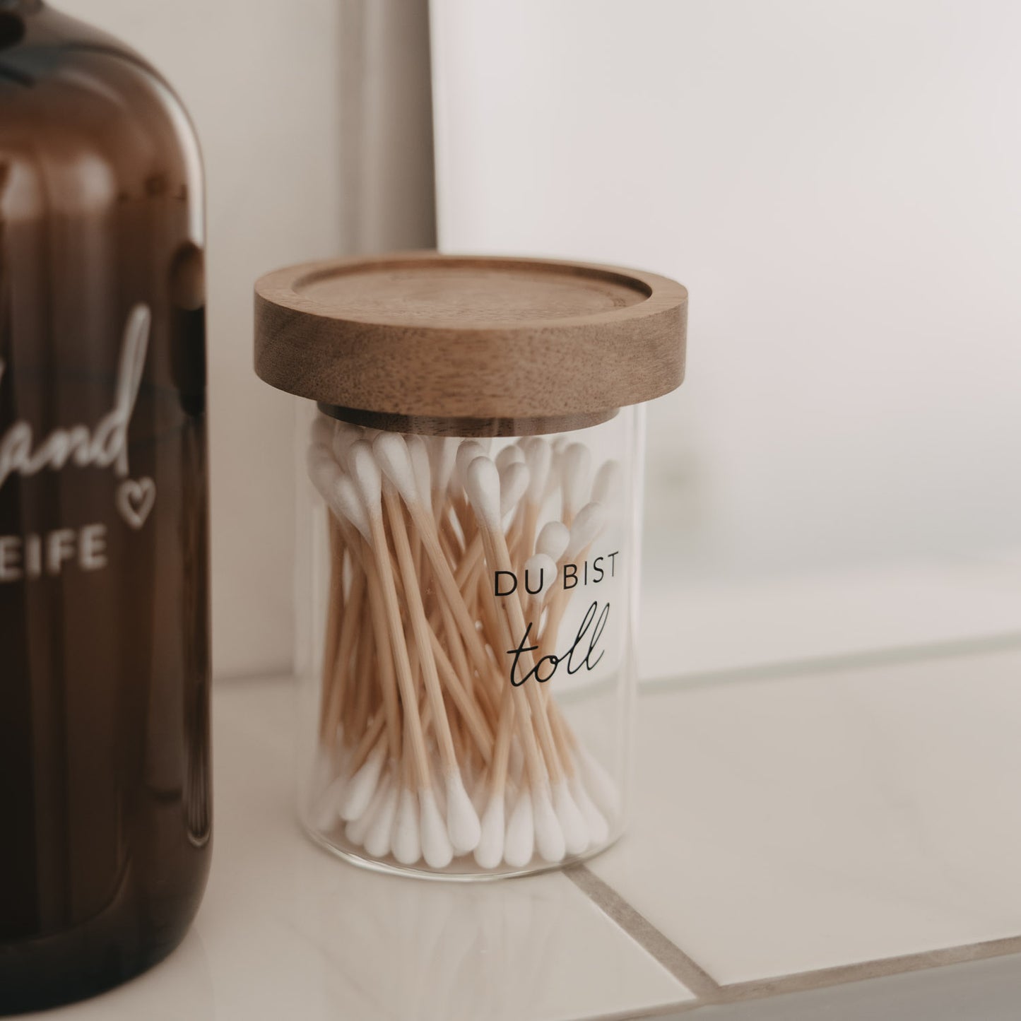 Mini Vorratsglas "Du bist toll" schwarz