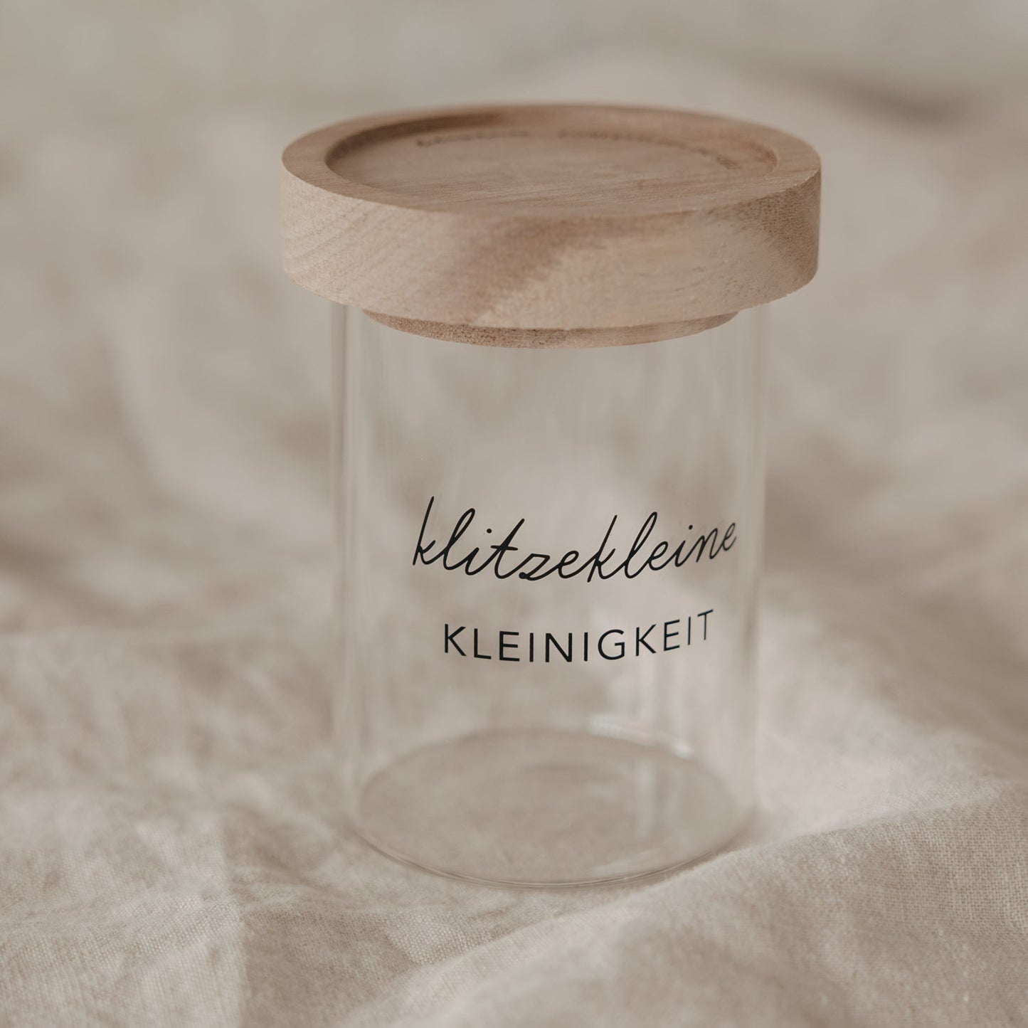 Mini Vorratsglas "Kleinigkeit" schwarz