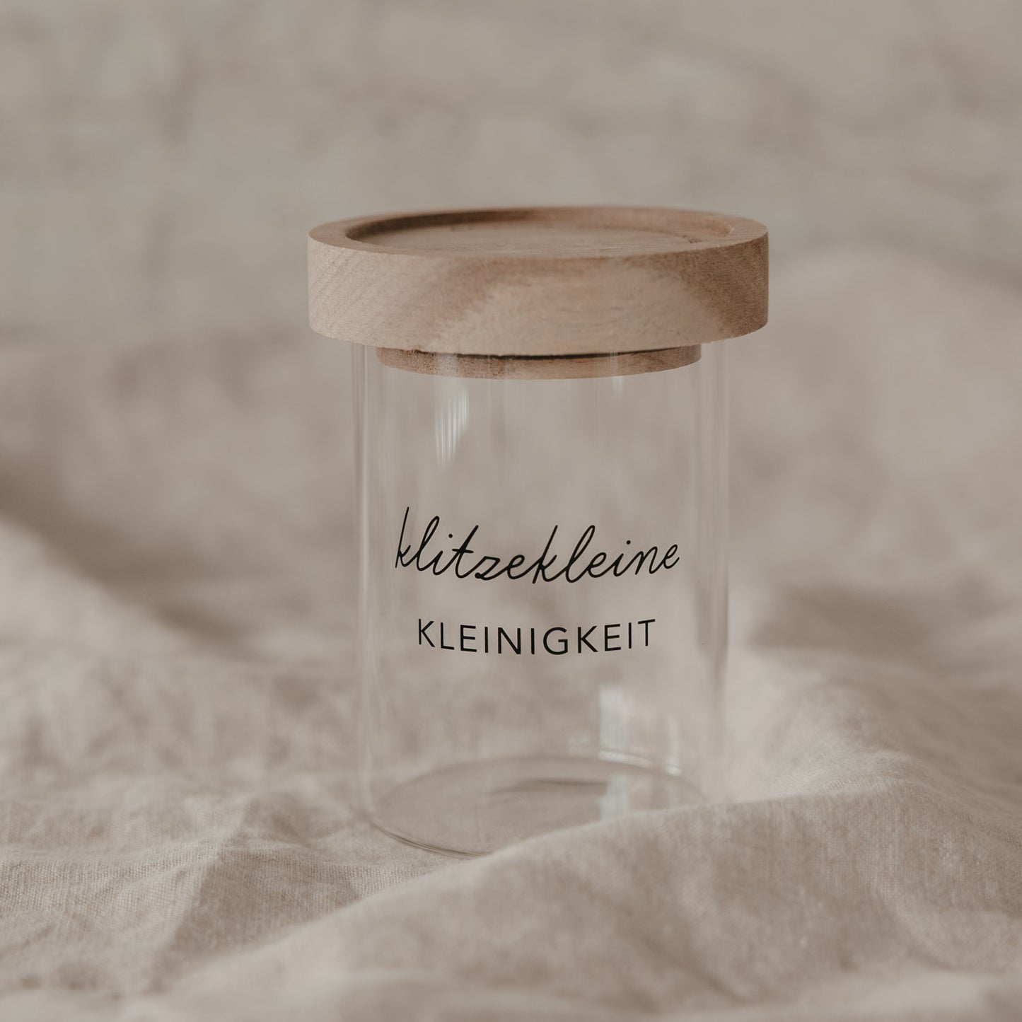 Mini Vorratsglas "Kleinigkeit" schwarz