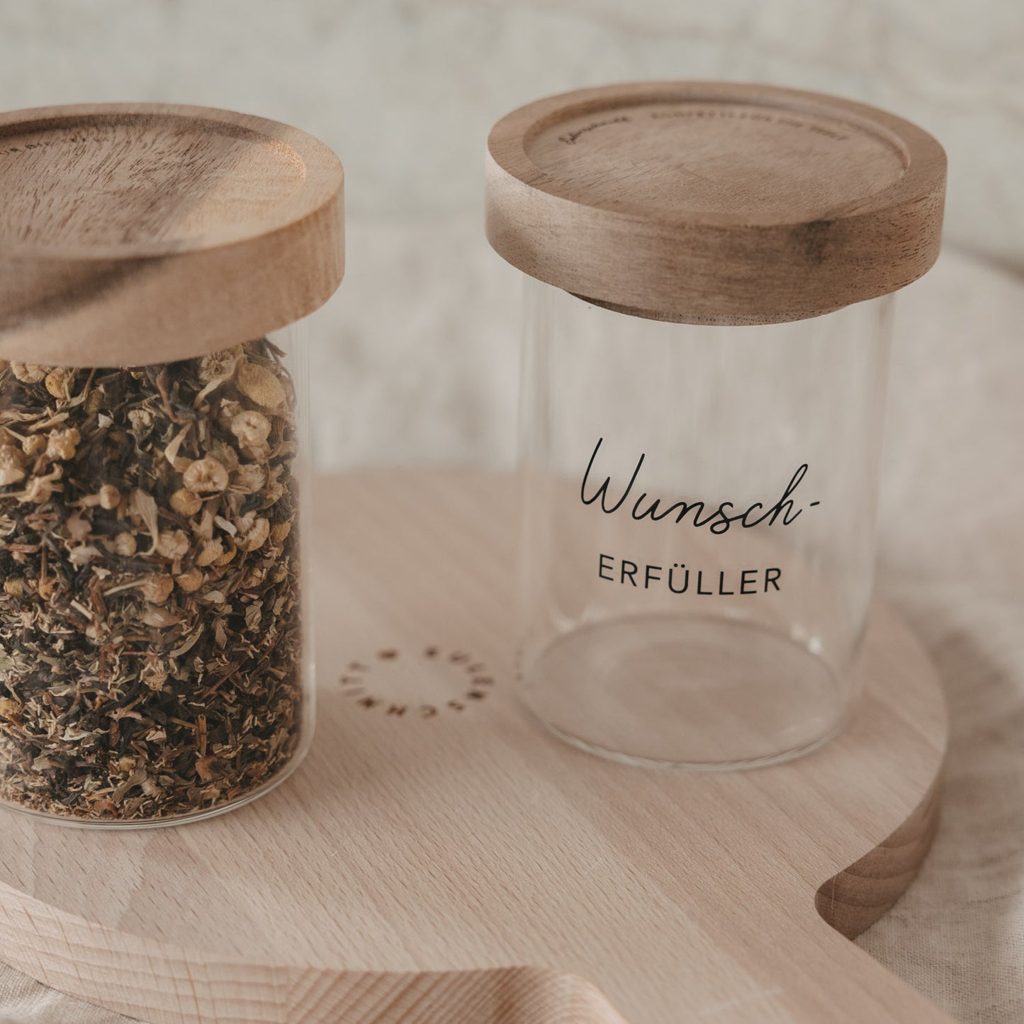 Mini Vorratsglas "Wunscherfüller" schwarz