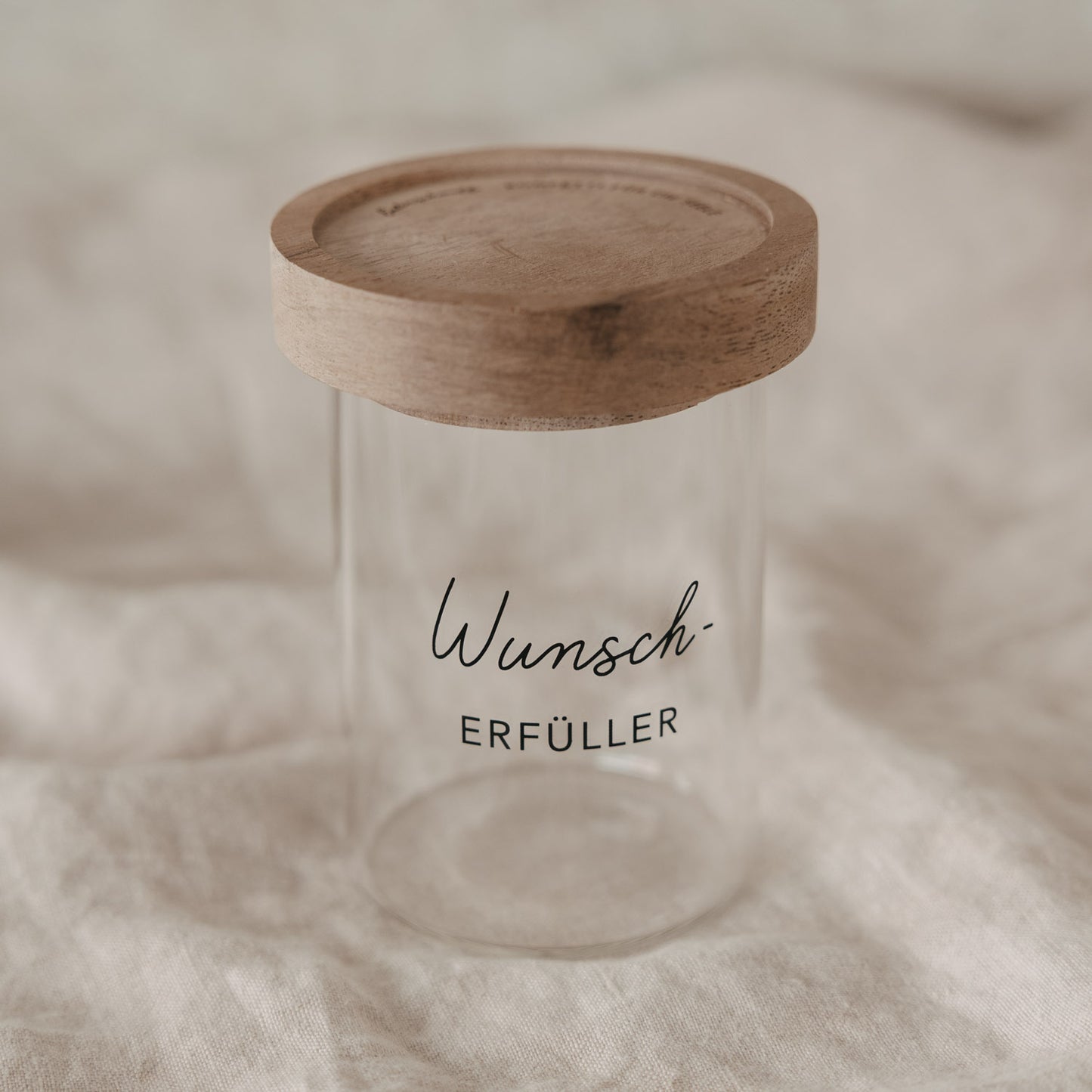 Mini Vorratsglas "Wunscherfüller" schwarz