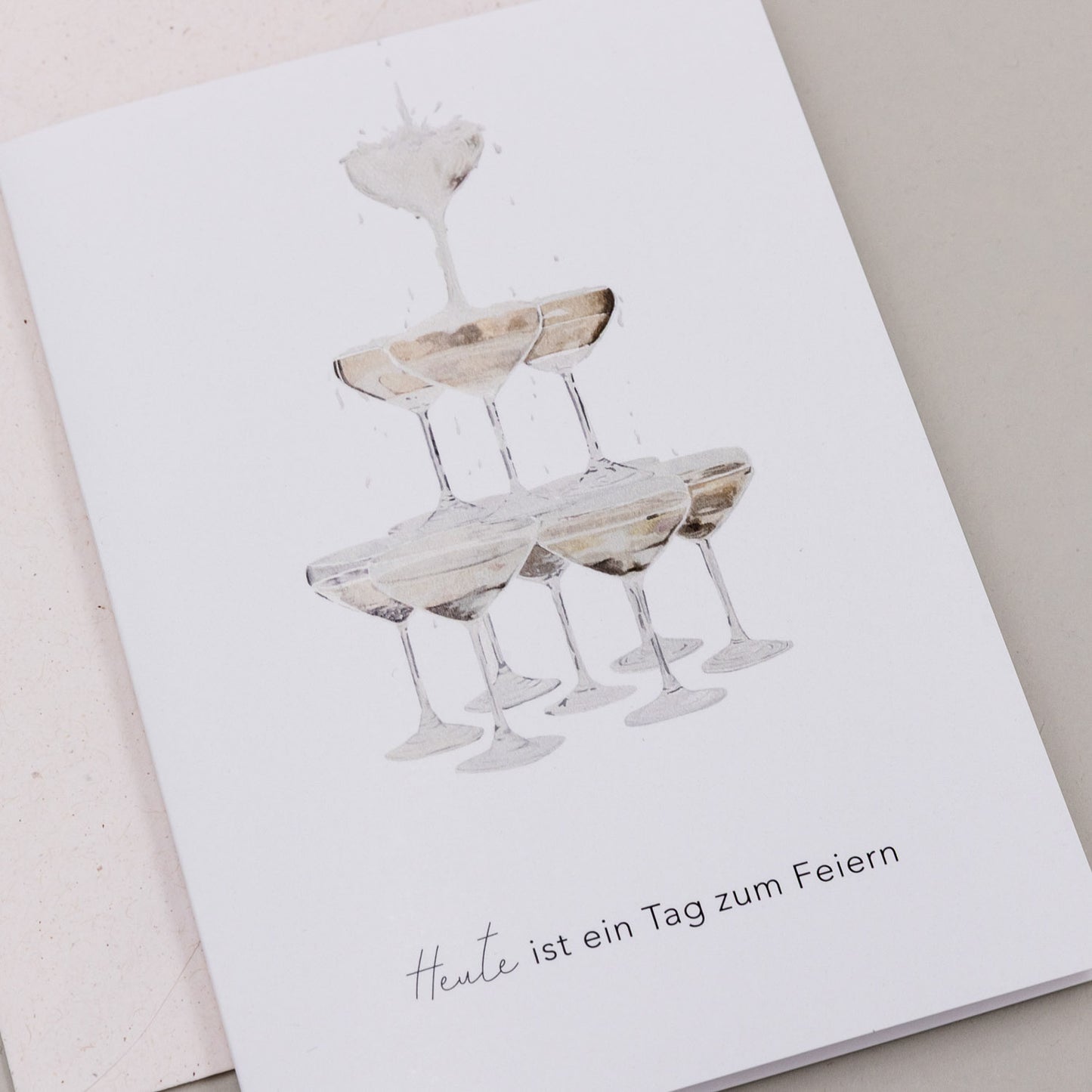 Klappkarte Champagner