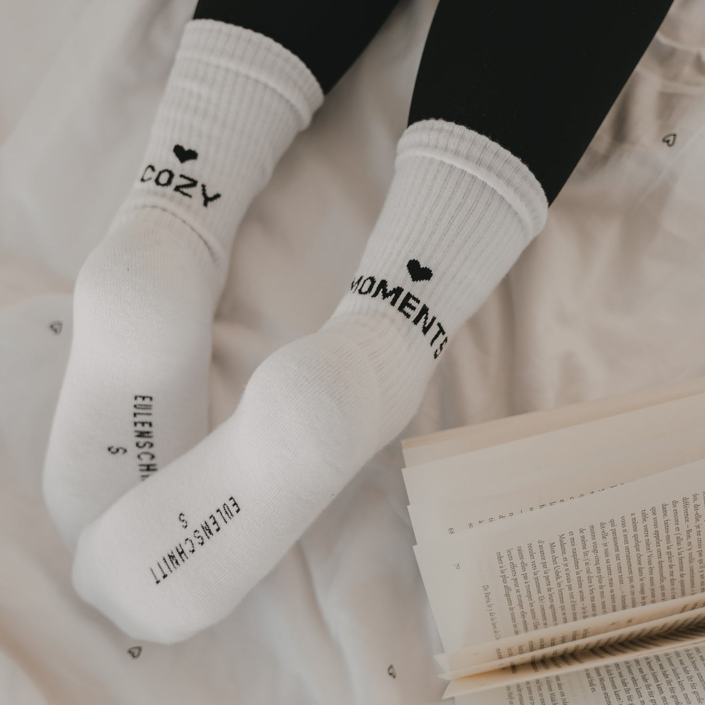 Socken weiß "Cozy Moments"