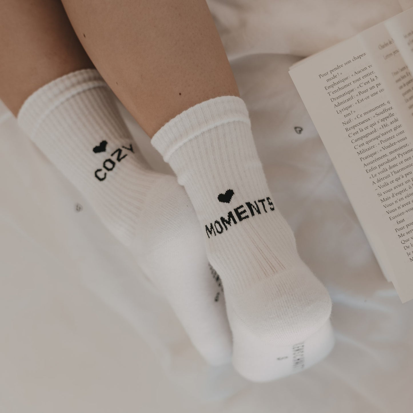 Socken weiß "Cozy Moments"